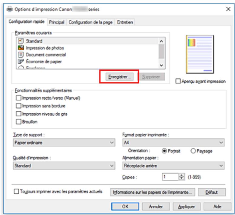 CANON PIXMA TS5051 - Enregistrement d'un profil d'impression - 1