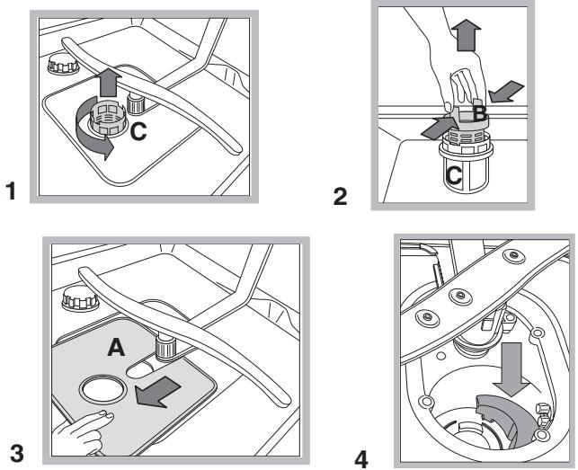INDESIT D 36A - Limpiar los filtros - 1