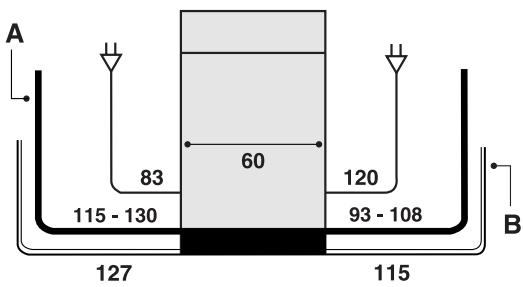 INDESIT D 36A - Connecting the water and electricity supplies - 1