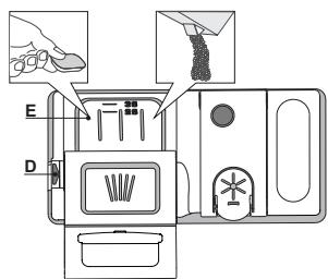 INDESIT DFE1B19X  -  DFE 1B19 14 - Reemplir le distributeur de détergent - 1