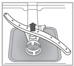 INDESIT D 16B1 A NX - Limpar os braços aspersores - 2