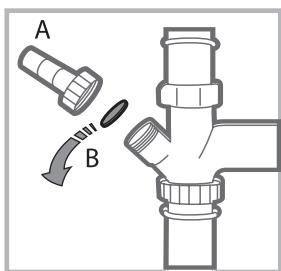INDESIT D 16B1 A NX - Connecting the water outlet hose - 1