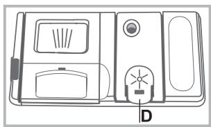 INDESIT D 16B1 A NX - Measuring out the rinse aid - 1