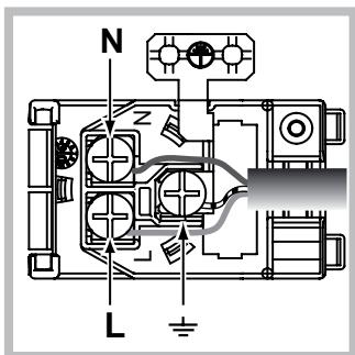 INDESIT IF 63KA IX - Montaje del cable de alimentacion electrica - 2
