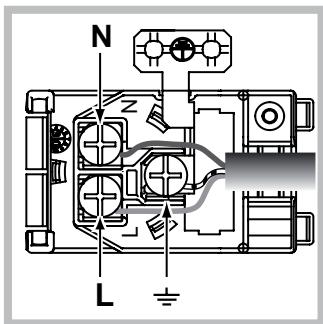 INDESIT IF 63KA IX - Fitting the power supply cable - 2