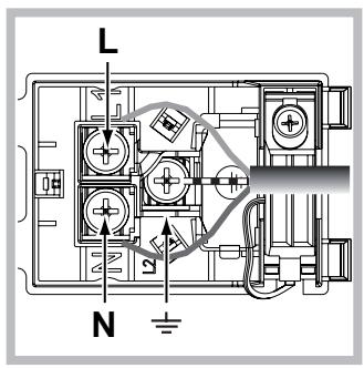 INDESIT IF88KGPAIXS - Montaje del cable de alimentacion electrica - 2