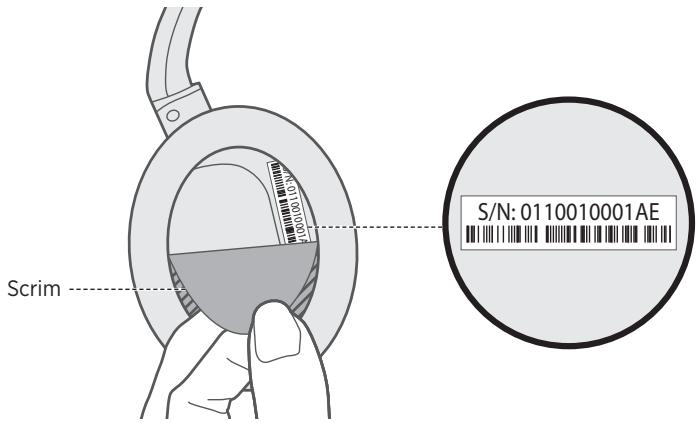 BOSE QUIETCOMFORT 35 - Serial number location - 1