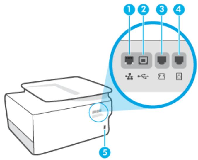 HP OFFICEJET PRO 8023 - Vue arrière - 1