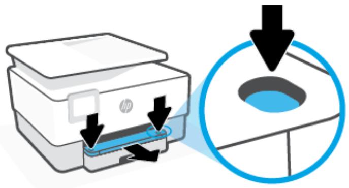 HP OFFICEJET PRO 8023 - Pour éliminer un bourge papier dans le bac d'entrée - 1