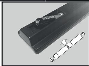 LISTO 32HD843 - Batterien in die Fernbedienung einsetzen - 2