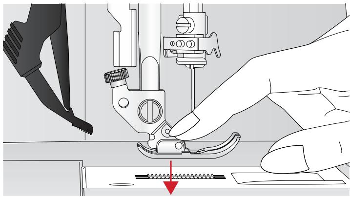 PFAFF ELEMENT C1105 - Retire el prensatelas - 1