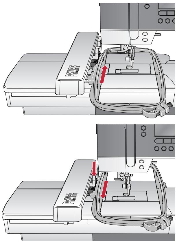 PFAFF ELEMENT C1105 - Instalar/Retirar el aro - 2