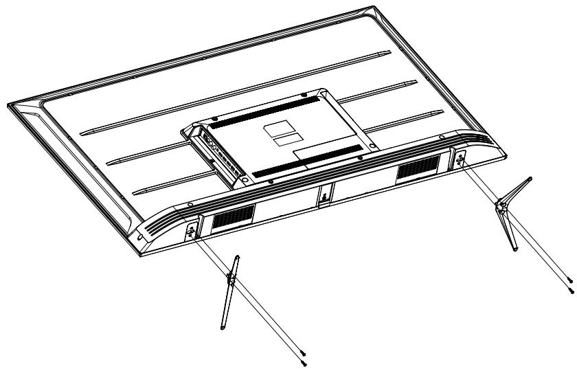 ESSENTIELB 50UHD-5010  -  55UHD-5010 - assemblage des pieds - 1