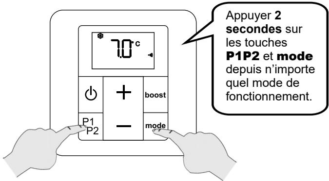 ACOVA FASSANE TMXP - Réglage de l'heure et du jour - 1