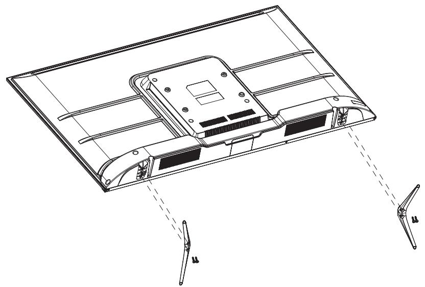 ESSENTIELB 43UHD-A8000  -  50UHD-A8000 -  55UHD-A8000 - assemblage des pieds - 1