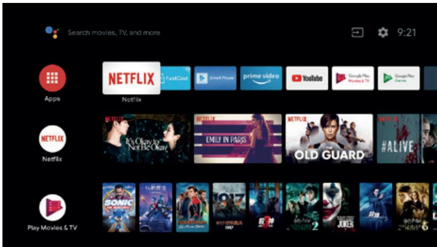 ESSENTIELB 43UHD-A8000  -  50UHD-A8000 -  55UHD-A8000 - Acceder au menu HOME - 1