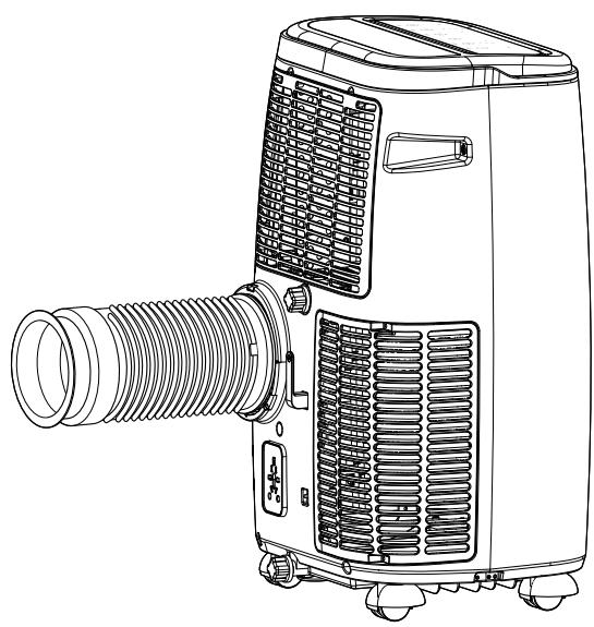 TROTEC PAC 3800 S - Raccordement du tuyau d'évacuation d'air - 3