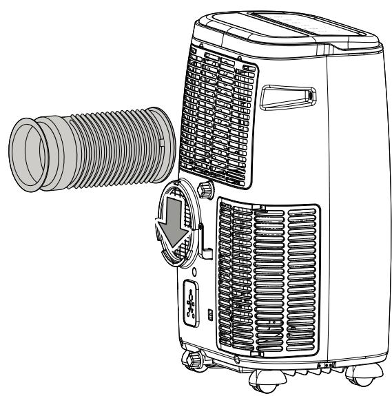 TROTEC PAC 3800 S - Raccordement du tuyau d'évacuation d'air - 2
