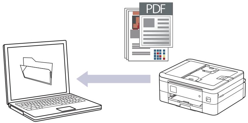BROTHER DCP J1050DW - Sauvegarder les données numérisées dans un dossier sous forme de fichier PDF - 1