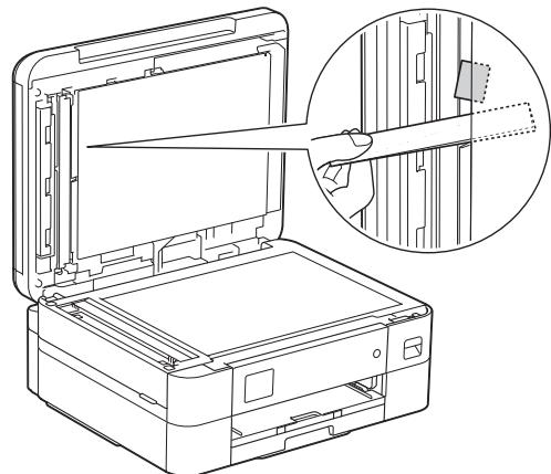 BROTHER DCP J1050DW - Retirer les morceaux de papier coincés dans le chargeur automatique de documents - 1