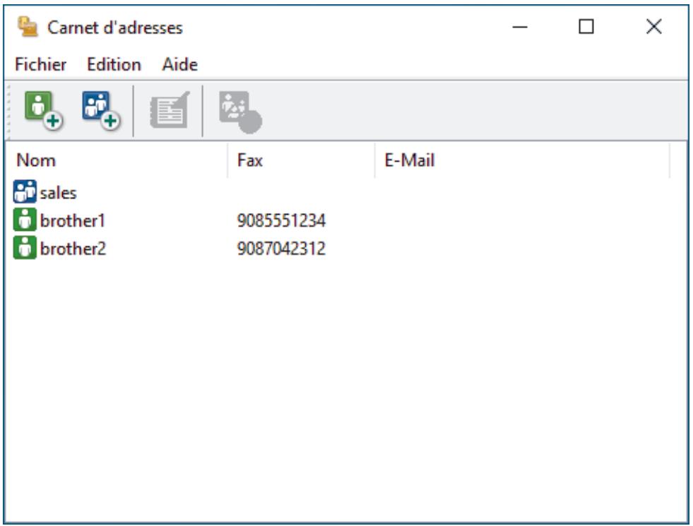 BROTHER DCP J1050DW - Ajouter un membre à votre carnet d'adresses pc-fax (windows) - 1