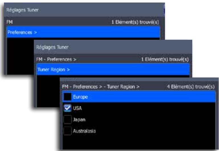 LOWRANCE GPS8-GEN2 - Sélection de la région de réception AM/FM - 1