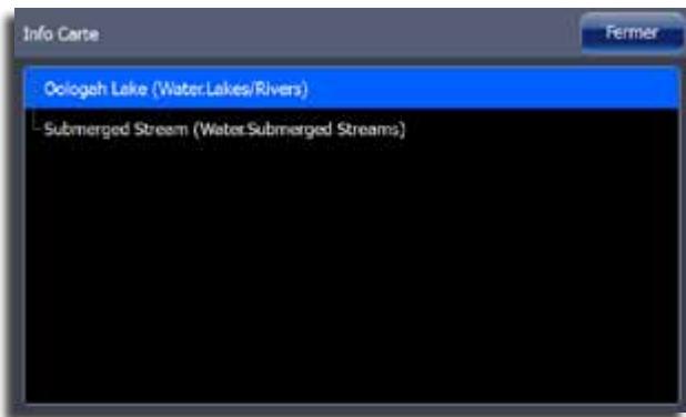 LOWRANCE GPS8-GEN2 - Affichage des informations relatives à la carte et aux objets de la carte - 1