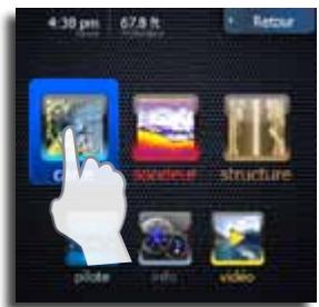 LOWRANCE GPS8-GEN2 - Sélection de pages, écrans partagés - 1