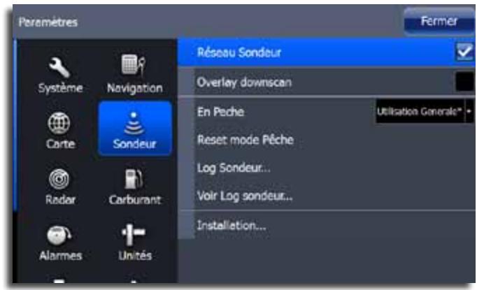 LOWRANCE GPS8-GEN2 - Réglages du sondeur - 1