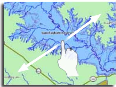 LOWRANCE GPS8-GEN2 - Déplacement panoramicque sur une carte - 1