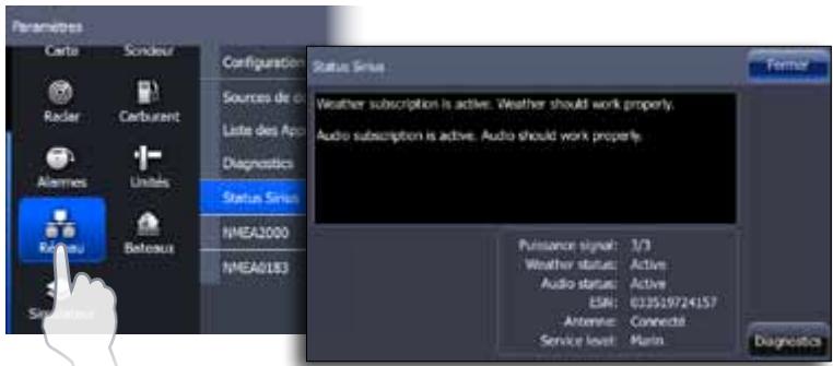 LOWRANCE GPS8-GEN2 - État SIRIUS™ - 1