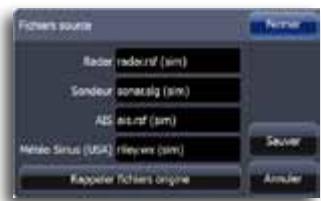 LOWRANCE GPS8-GEN2 - Sélection des fichiers source du simulator - 1