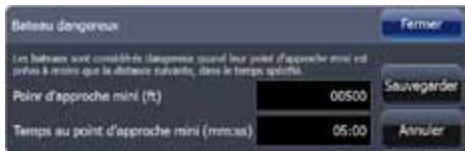 LOWRANCE GPS8-GEN2 - Définition d'un bateau comme dangereux - 1