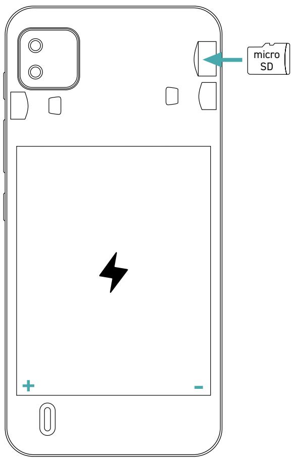 WIKO Y62 - ~ Instalação do cartão de memória - 1