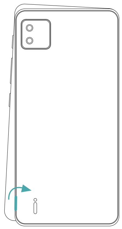 WIKO Y62 - ~Instalowanie karty - 2 SIM - 1