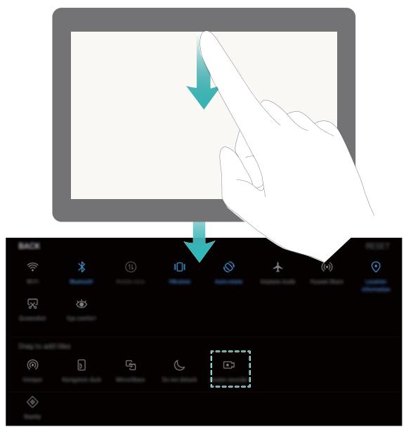 HUAWEI MEDIAPAD T3 10 - Enregisterr des moments marquants survenant à l'écran - 1
