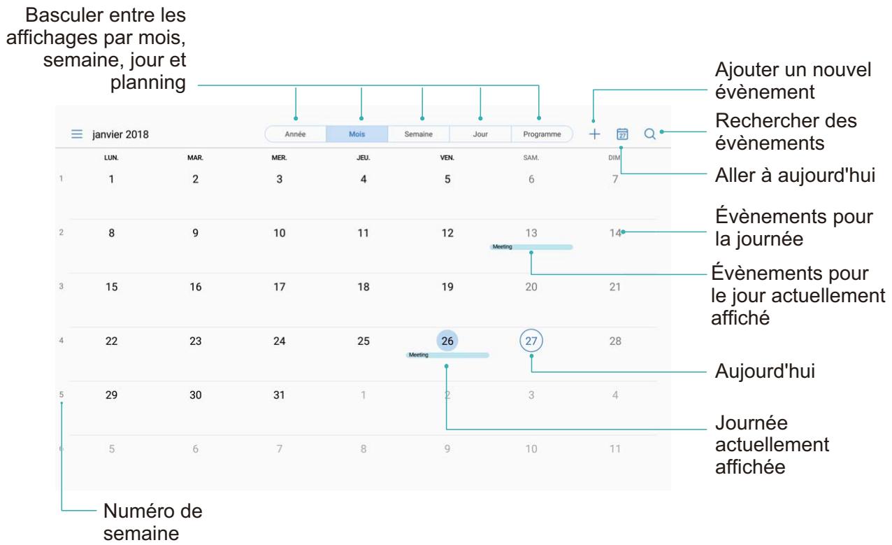 HUAWEI MEDIAPAD T3 10 - Parcourir Agenda - 1