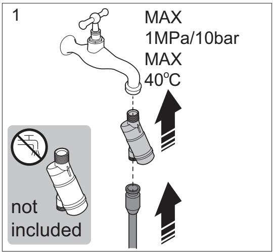 1 MAX 1MPa/10bar MAX 40°C not included
