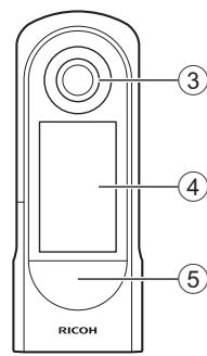 RICOH THETA X - Bezeichnungen der Teile - 2