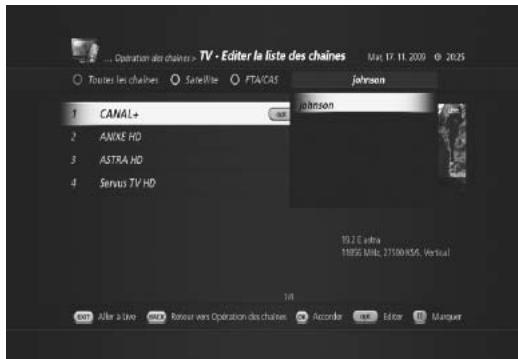 HUMAX TN5000HD - Suppression de groupes préférés - 1