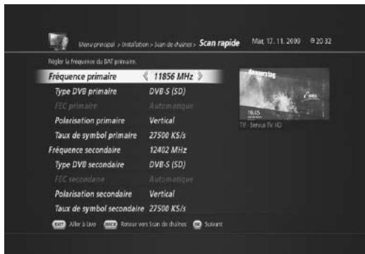 HUMAX TN5000HD - Recherche rapide (MENU > Installation > Recherche de chaîne) - 2