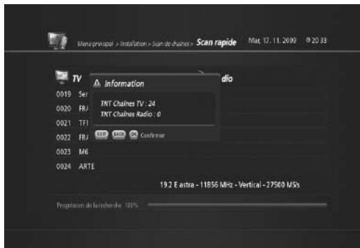 HUMAX TN5000HD - Recherche rapide (MENU > Installation > Recherche de chaîne) - 3
