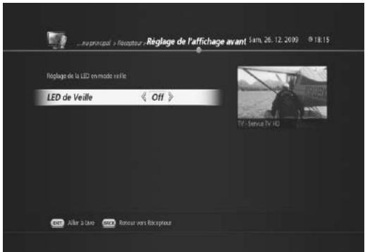 HUMAX TN5000HD - DEL de veille activée/désactivée (MENU > Installation du récepteur > Etc.) - 1