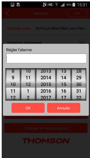 THOMSON P WATCH - - CONFIGURER UNE ALARME - 1