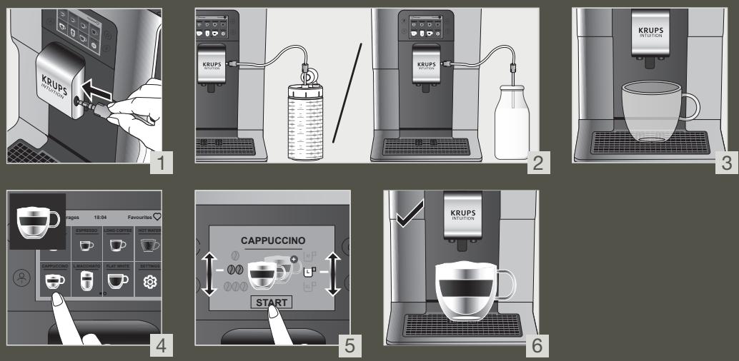 KRUPS INTUITION PREFERENCE EA873810 - MAKE A MILK RECIPE - 1