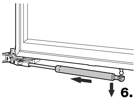 ELECTROLUX IK321BR - Removing the soft stop mechanism from the refrigerator door - 2