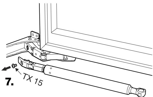 ELECTROLUX IK321BR - Smontare lo smorzatore di chiusura dello sportello del vano frigorifero - 3