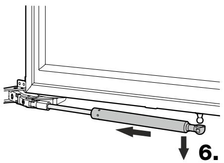 ELECTROLUX IK321BR - Smontare lo smorzatore di chiusura dello sportello del vano frigorifero - 2
