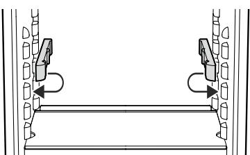 ELECTROLUX IK321BR - Adjusting the insertion height of the sectioned shelf - 1