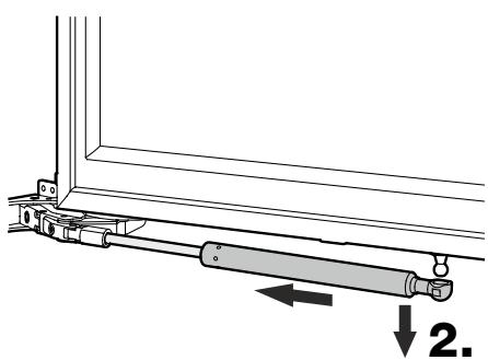 ELECTROLUX IK321BR - Smontare lo smorzatore di chiusura dello sportello del vano congelatore - 2